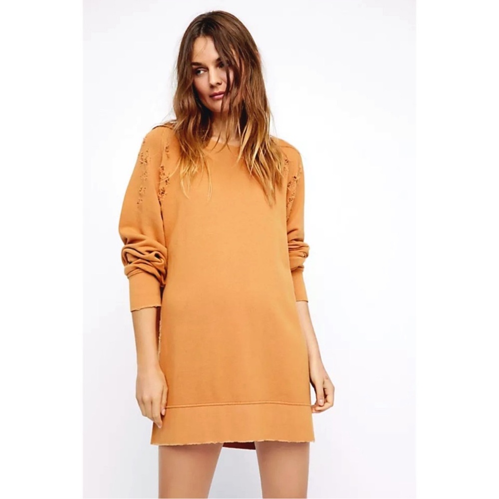Free People Distressed Sweatshirt Dress - Picture 12 of 12